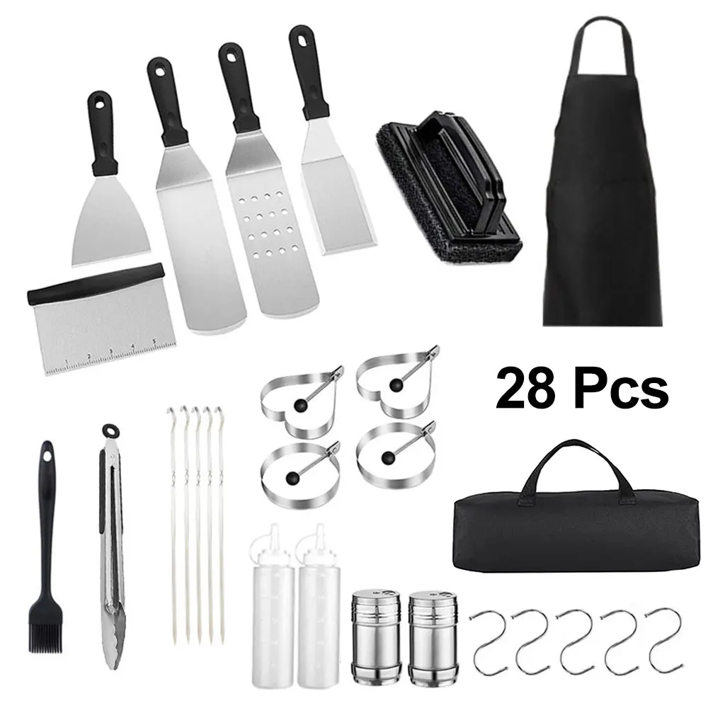 Griddle Accessories for Blackstone and , 28 Pcs Exclusive BBQ Grill Tool Spatulas Set, Perfect Stainless Steel Flat Top Grill Ac
Griddle Accessories for Blackstone and , 28 Pcs Exclusive BBQ Grill Tool Spatulas Set, Perfect Stainless Steel Flat Top Grill Ac