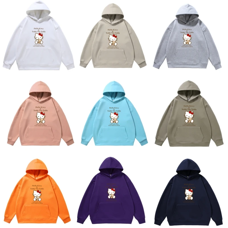 Hello Kitty Sanriotrend Sweater Autumn Winter Couple Model Male Female Hoodies Casual All-Match Cartoon Kawaii Long-Sleeved Tops
Hello Kitty Sanriotrend Sweater Autumn Winter Couple Model Male Female Hoodies Casual All-Match Cartoon Kawaii Long-Sleeved Tops