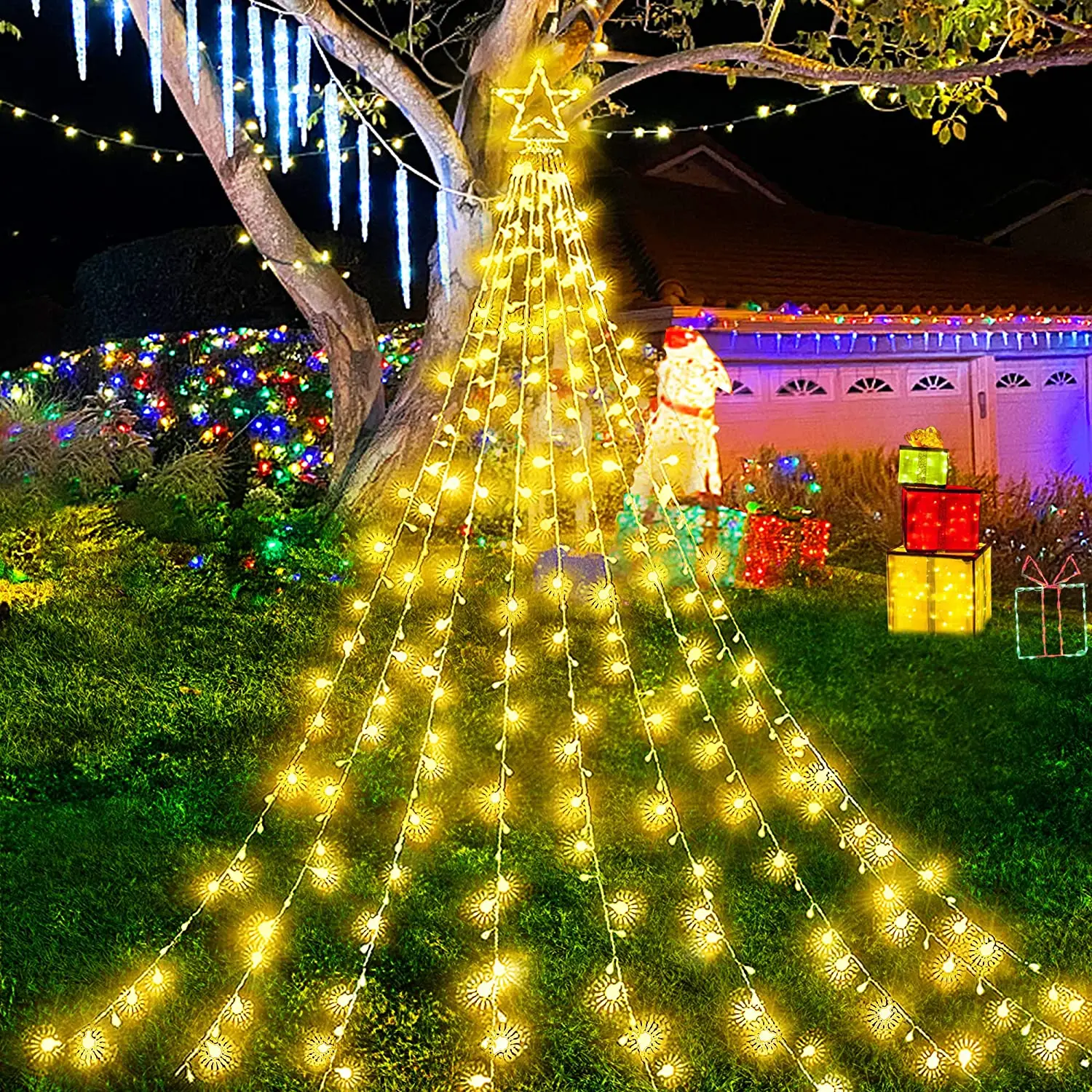 Waterfall Waterproof Meteor flowing star Rain LED String Light Christmas Wedding Curtain Icicle Fairy String Garland EU/US Plug
Waterfall Waterproof Meteor flowing star Rain LED String Light Christmas Wedding Curtain Icicle Fairy String Garland EU/US Plug