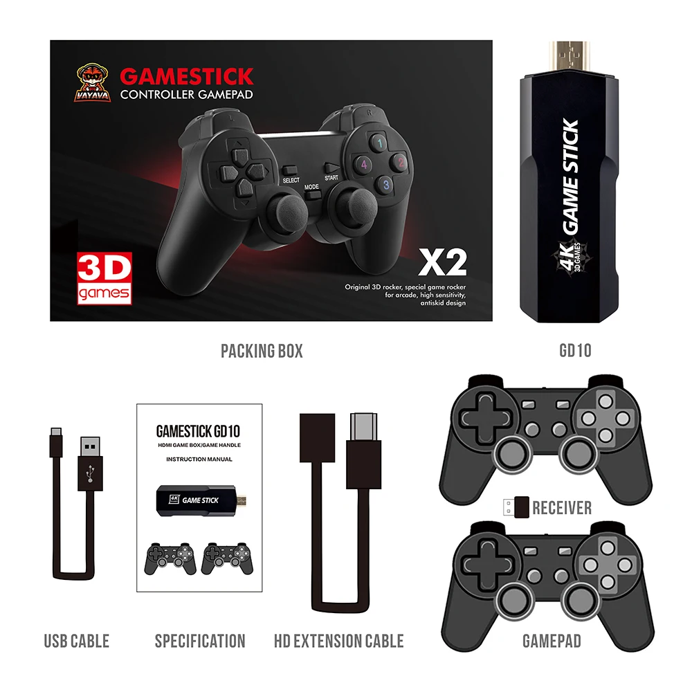 2022 New 256G 60000 Games Retro Game Console 4K HD Video Game Console 2.4G Double Wireless Controller Game Stick for PSP PS1 GBA
2022 New 256G 60000 Games Retro Game Console 4K HD Video Game Console 2.4G Double Wireless Controller Game Stick for PSP PS1 GBA