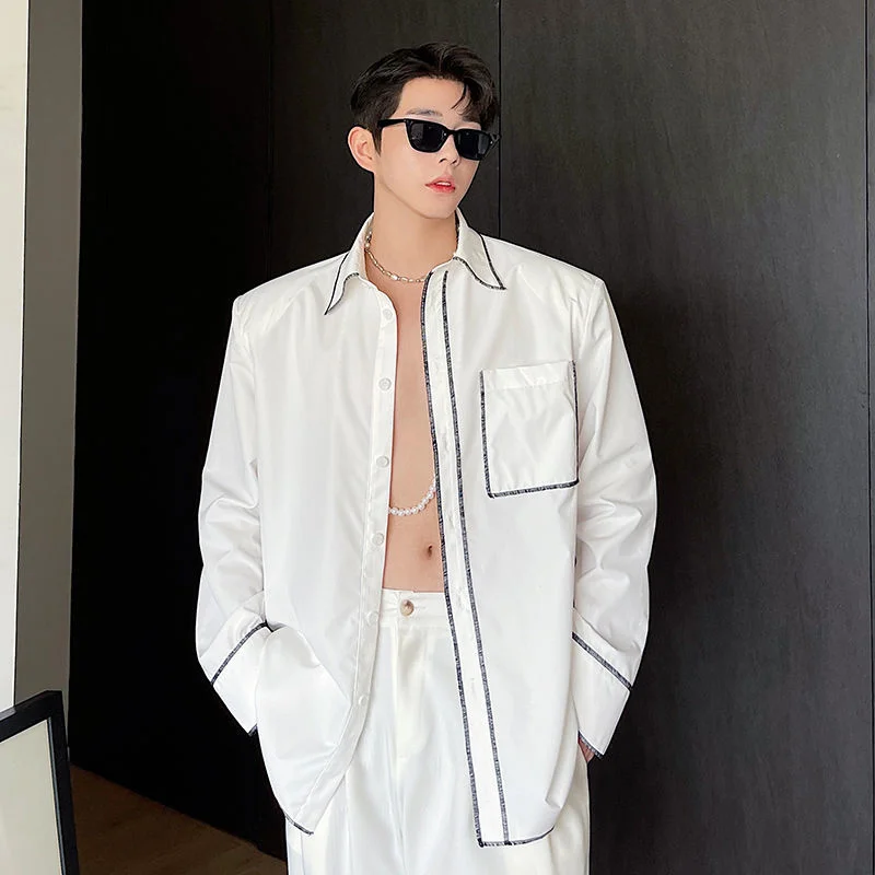 SYUHGFA 2022 Spring Autumn New Turn Down Collar Long Sleeve Shirt Loose Casual Korea Style Tops Streetwear Shirts Men Clothing
SYUHGFA 2022 Spring Autumn New Turn Down Collar Long Sleeve Shirt Loose Casual Korea Style Tops Streetwear Shirts Men Clothing