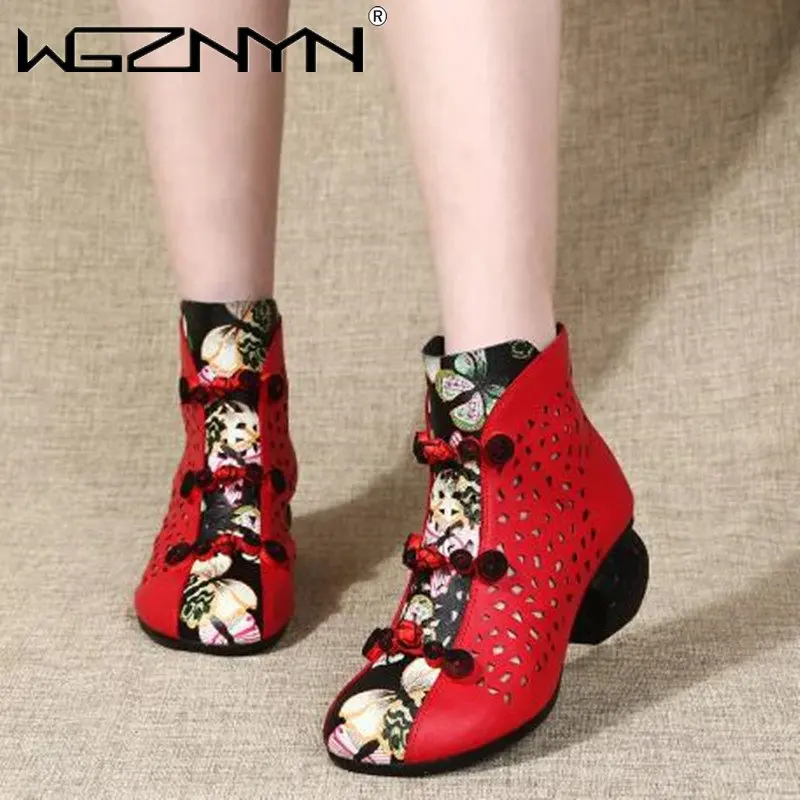 Women's summer sandals Boots New Retro Genuine Leather Handmade sandals Ethnic Chunky Heel Soft Soled Ankle Boots Print Shoes
Women's summer sandals Boots New Retro Genuine Leather Handmade sandals Ethnic Chunky Heel Soft Soled Ankle Boots Print Shoes