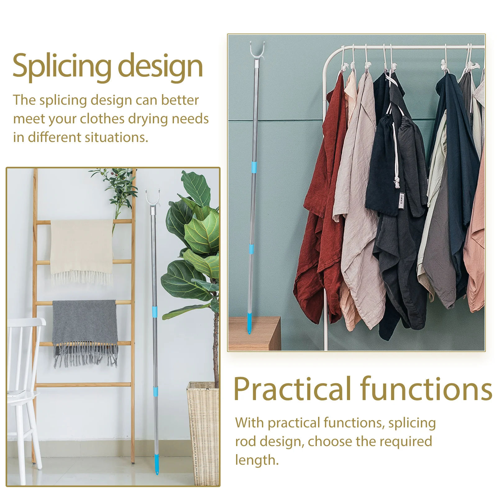 Pole Clothes Reach Rod Closet Hook Stick Clothesline Living Room Retractable Garment Essentials Reaching Adjustable Prop
Pole Clothes Reach Rod Closet Hook Stick Clothesline Living Room Retractable Garment Essentials Reaching Adjustable Prop