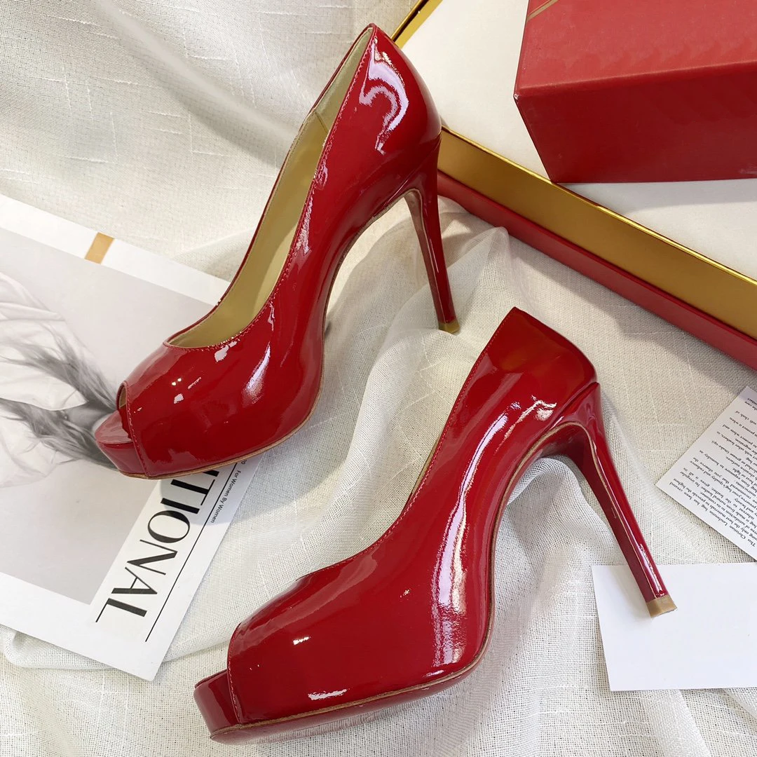 

Top Quality Women High Heels Luxury Fashion Ladies Crystal Glisten Red Soled Shoes Classic Retro Designer 10cm High heel 0734HJ