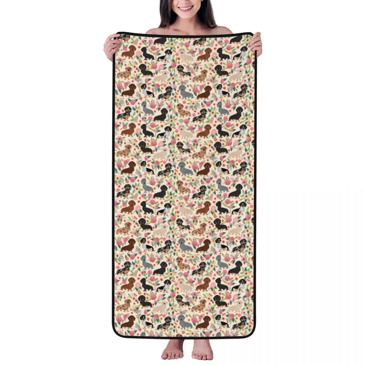 Dachshund Floral Fabric Beach Towel for Adult Kids Microfiber Bath Towel Blanket for Camping Swim Pool Travel Beach Gym
Dachshund Floral Fabric Beach Towel for Adult Kids Microfiber Bath Towel Blanket for Camping Swim Pool Travel Beach Gym