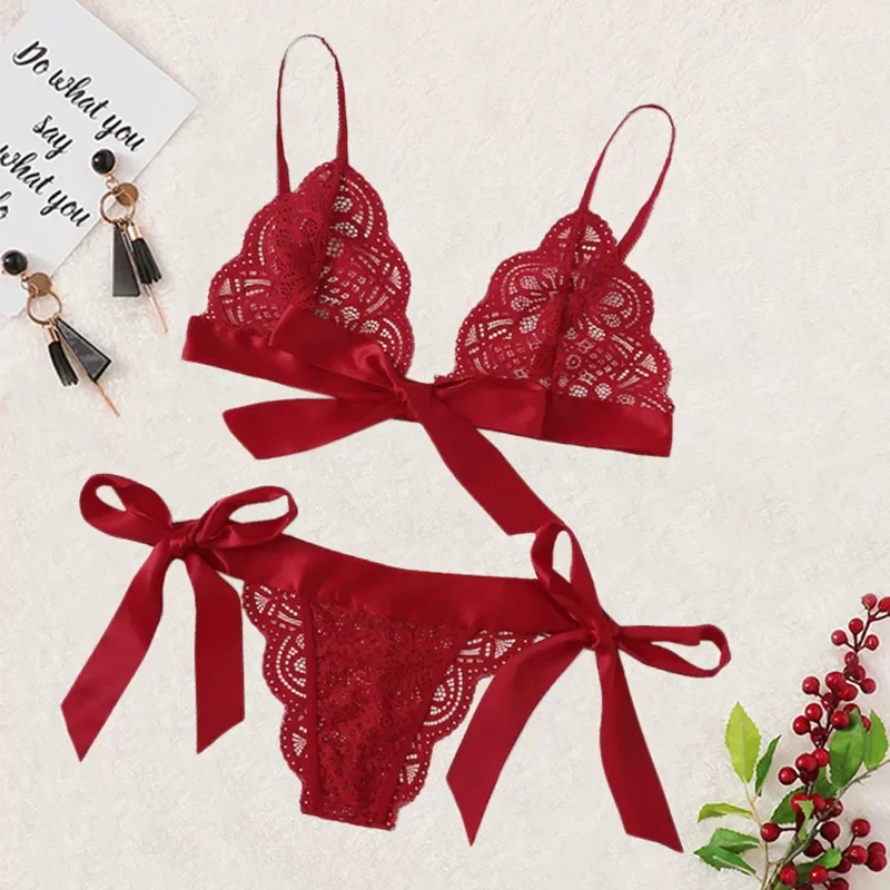 Lace Lingerie Set Hot Erotic Women Sexy Bra Set Sleeveless V Neck Ribbons Intimates Sexy Underwear Scallop Bralette Panties Sets
Lace Lingerie Set Hot Erotic Women Sexy Bra Set Sleeveless V Neck Ribbons Intimates Sexy Underwear Scallop Bralette Panties Sets