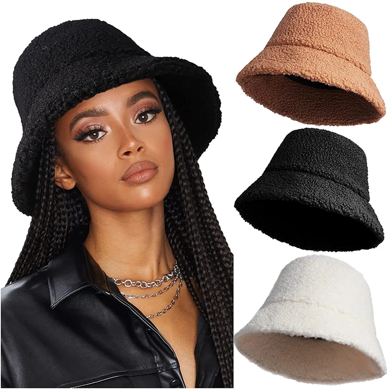 2022 Winter Unisex Furry Bucket Hat Solid Colors Women Men Faux Fur Bucket Hats Autumn Lamb Wool Outdoor Warm Panama Flat Cap
2022 Winter Unisex Furry Bucket Hat Solid Colors Women Men Faux Fur Bucket Hats Autumn Lamb Wool Outdoor Warm Panama Flat Cap