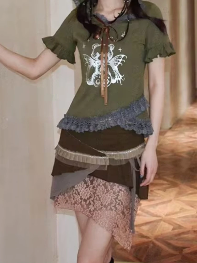 Y2k Kawaii Harajuku Vintage Mini Skirts for Woman Korean Fashion Pleated Low Waist Skirt Irregular Lace Stitching Short Skirts
Y2k Kawaii Harajuku Vintage Mini Skirts for Woman Korean Fashion Pleated Low Waist Skirt Irregular Lace Stitching Short Skirts