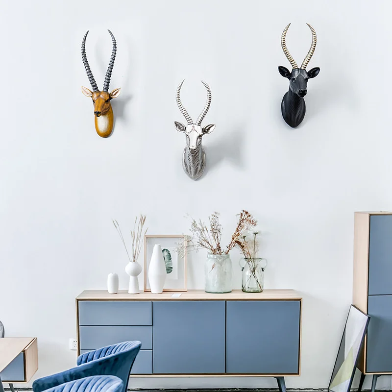 Nordic Resin Antelope Head Wall Decor Club Restaurant Art Wall Stickers Decoration Cafe Qing Bar Creative Decor For Walls
Nordic Resin Antelope Head Wall Decor Club Restaurant Art Wall Stickers Decoration Cafe Qing Bar Creative Decor For Walls