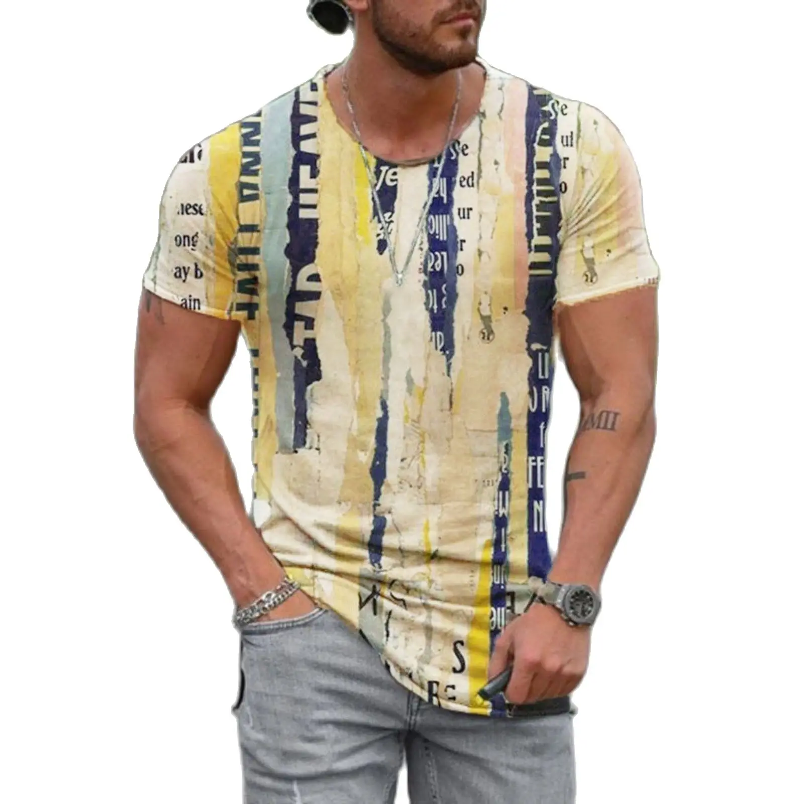 Summer Men's Oversized Retro Short-Sleeved T-Shirts Fashion Harajuku Ethnic 3D Printed O-Neck T-Shirt Camiseta Mujer Streetwear
Summer Men's Oversized Retro Short-Sleeved T-Shirts Fashion Harajuku Ethnic 3D Printed O-Neck T-Shirt Camiseta Mujer Streetwear