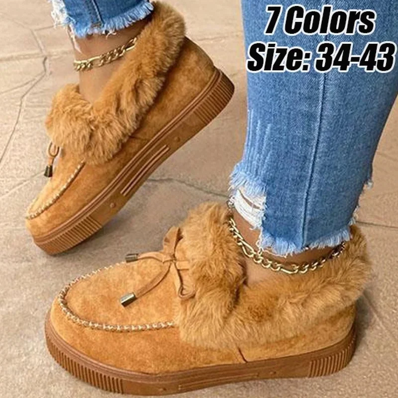 2023 New Winter Ankle Boots Suede Leather Snow Boots Plush Natural Fur Warm Slip-on Ladies Shoes Flats Plus Size 36-43
2023 New Winter Ankle Boots Suede Leather Snow Boots Plush Natural Fur Warm Slip-on Ladies Shoes Flats Plus Size 36-43