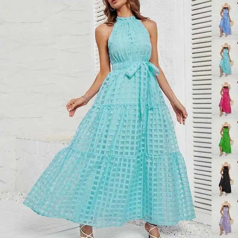 Fashion Elegant Ins Commuter Dresses Sleeve Halter Large Size Dress For Women
Fashion Elegant Ins Commuter Dresses Sleeve Halter Large Size Dress For Women