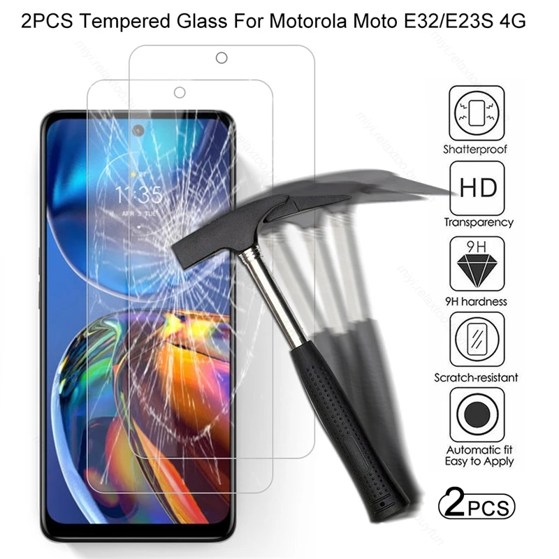 

2PCS Protective Glass For Motorola Moto E32 E32s E 32 s 32s 32E 4G Tempered Glass On Motoe32 Motoe32s 6.5" Screen Protector Film