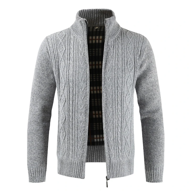 2023 Autumn Winter Mens Sweater Fashion Casual Sweater Stand Collar Cardigan Men Striped Slim Knitted Men's Sweatercoat
2023 Autumn Winter Mens Sweater Fashion Casual Sweater Stand Collar Cardigan Men Striped Slim Knitted Men's Sweatercoat
