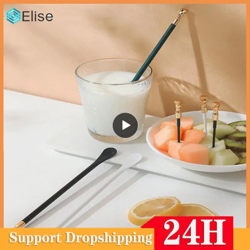 Gold-plated Fruit Stick Long Handle Milk Tea Honey Mixing Stick Light Luxury Stirring Spoon Kitchen Bar Supplies Coffee
Gold-plated Fruit Stick Long Handle Milk Tea Honey Mixing Stick Light Luxury Stirring Spoon Kitchen Bar Supplies Coffee