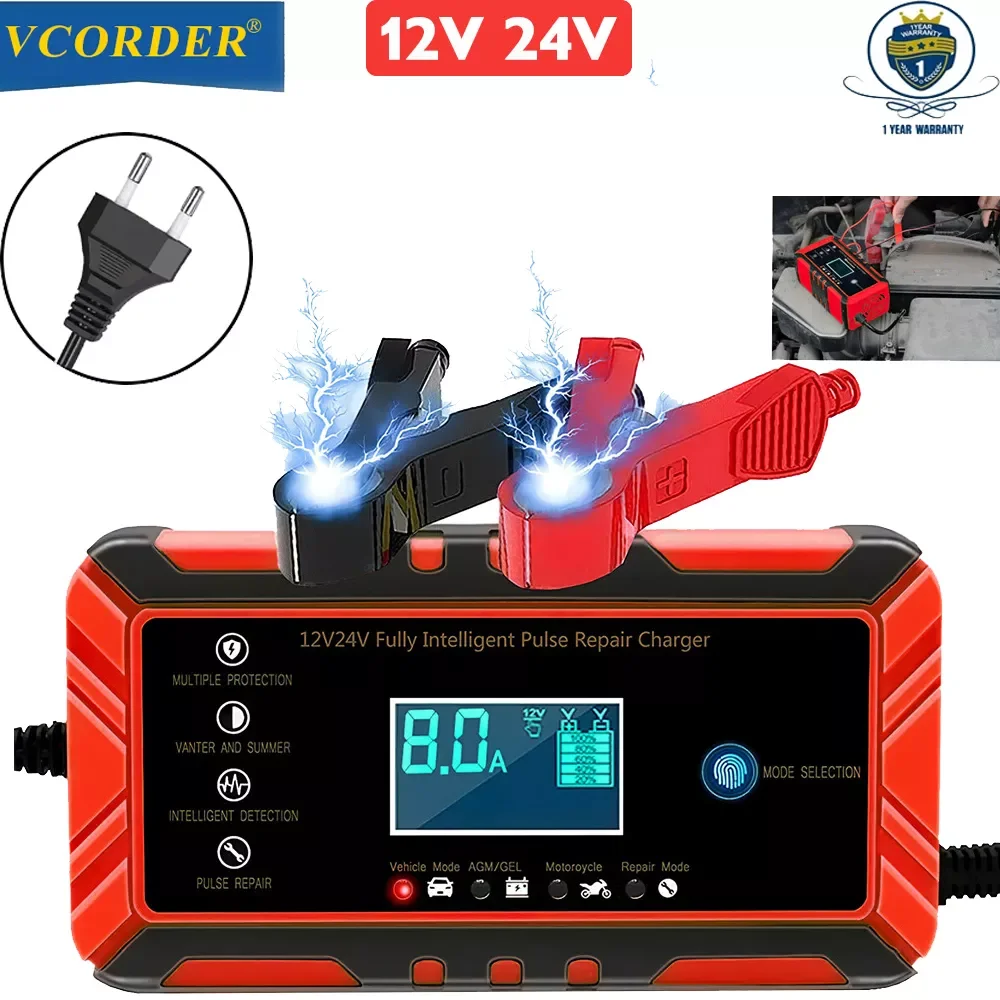 NEW2023 12/24V 8A 6A Intelligent Car Battery Charger Pulse Repair LCD Battery Charger For Car Auto Motorcycle Lead Acid Battery
NEW2023 12/24V 8A 6A Intelligent Car Battery Charger Pulse Repair LCD Battery Charger For Car Auto Motorcycle Lead Acid Battery