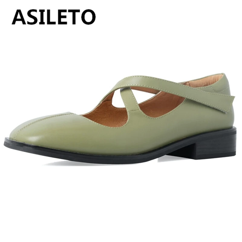 ASILETO Women Pumps Square Toe Block Heels Genuine Leather Checkered Strap Hook&Loop Solid Size 34-40 Black Green Spring S3131
ASILETO Women Pumps Square Toe Block Heels Genuine Leather Checkered Strap Hook&Loop Solid Size 34-40 Black Green Spring S3131