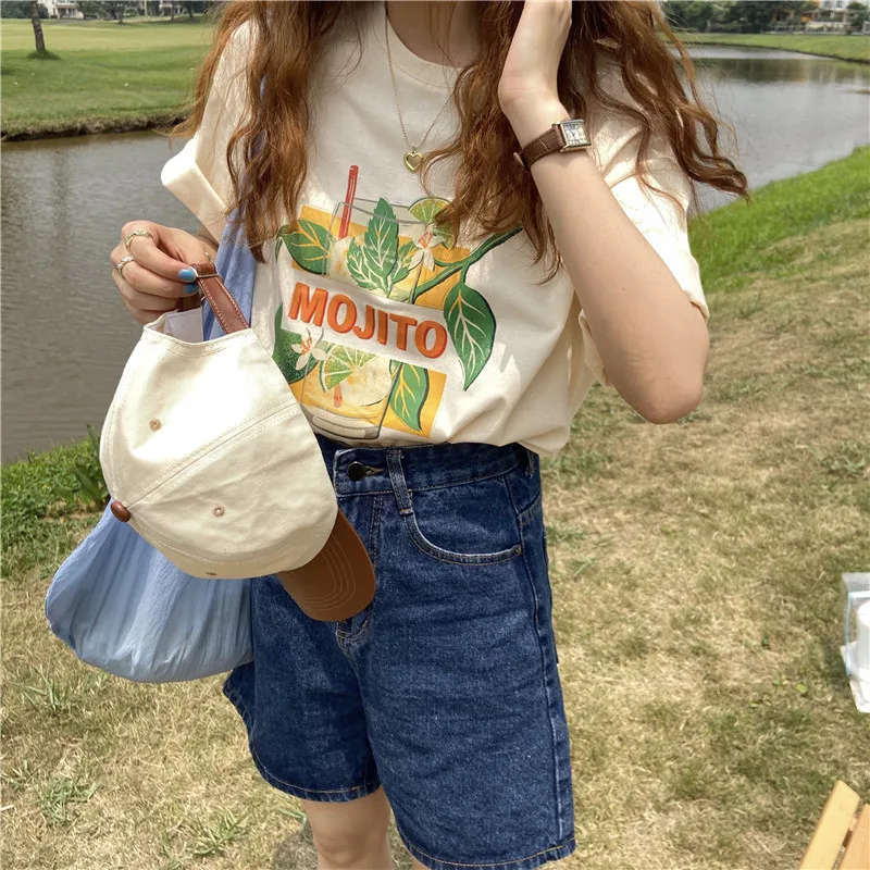 Cotton Causal Korean Style Letters Printed All Match Loose Street Style College Wind Preppy Style Women 2023New Top T-shirts
Cotton Causal Korean Style Letters Printed All Match Loose Street Style College Wind Preppy Style Women 2023New Top T-shirts