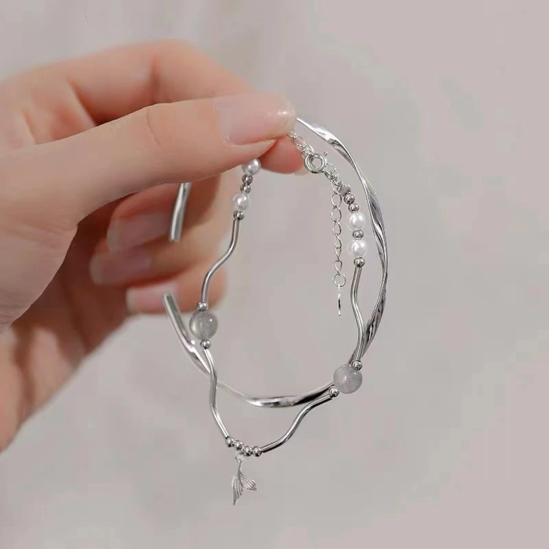 S925 Sterling Silver Fishtail Bracelet for Women's Light Luxury, Small and Elegant Mobius Bracelet, Best Friend Birthday Gift
S925 Sterling Silver Fishtail Bracelet for Women's Light Luxury, Small and Elegant Mobius Bracelet, Best Friend Birthday Gift