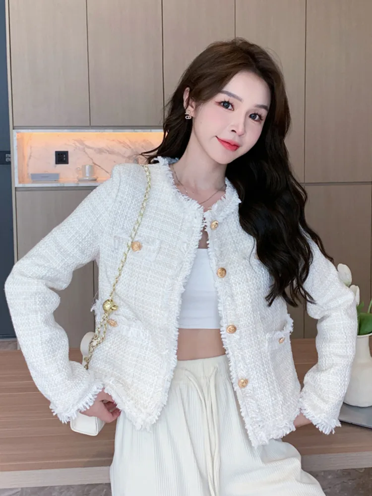 Chic Weave Plaid Tweed Tassels Jacket Women 2023 Spring Temperament Luxury Long Sleeve Top Fashion Street Female Jackets Outwear
Chic Weave Plaid Tweed Tassels Jacket Women 2023 Spring Temperament Luxury Long Sleeve Top Fashion Street Female Jackets Outwear