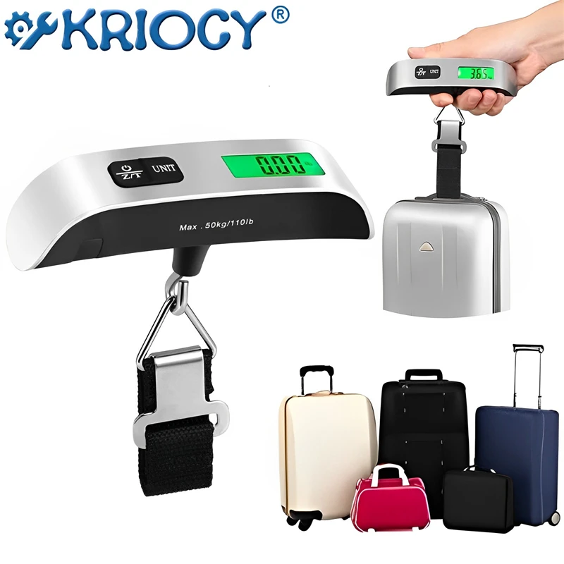 

Портативные цифровые весы для багажа, электронный карманный безмен с жк-дисплеем, максимальный вес 10-50 кг