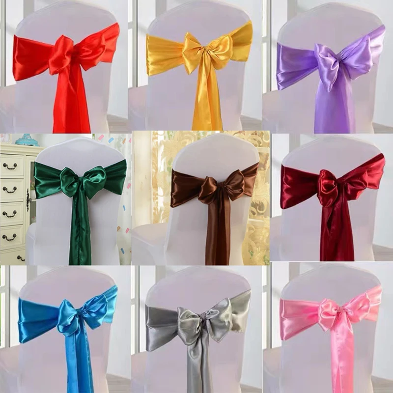 10/50/100pcs Satin Chair Bow Sashes Wedding Indoor Outdoor Chair Knot Ribbon Butterfly Ties Party Event Hotel Banquet Decoration
10/50/100pcs Satin Chair Bow Sashes Wedding Indoor Outdoor Chair Knot Ribbon Butterfly Ties Party Event Hotel Banquet Decoration