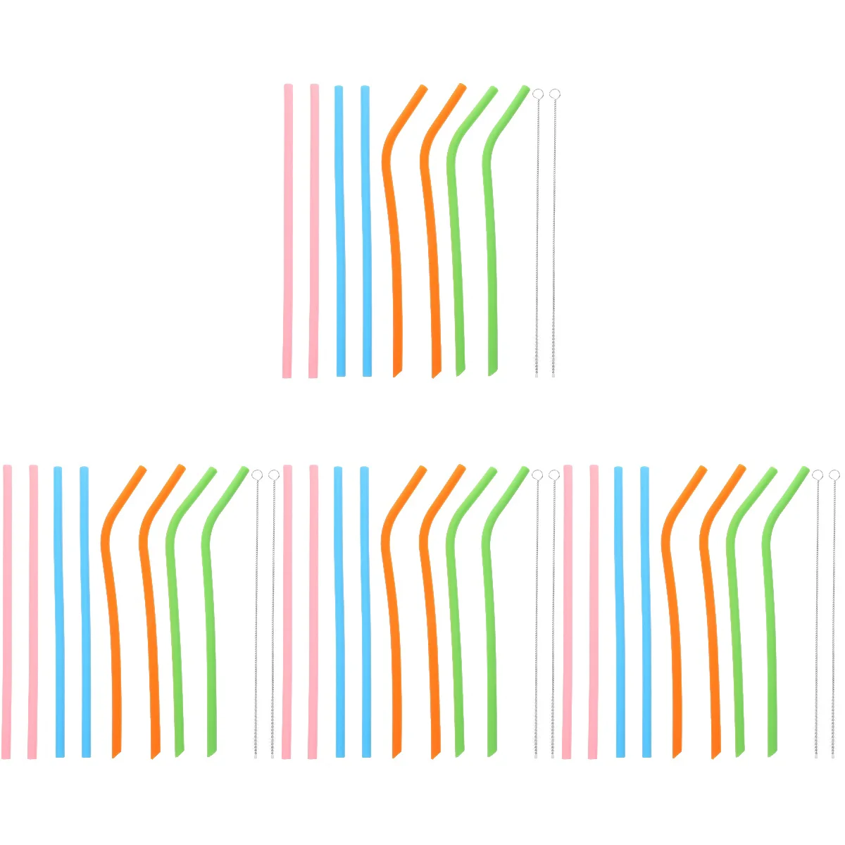 4 Sets Stainless Steel Straw Silicone Straws Reusable Thin 24.5x0.5cm Brush Silica Gel Flexible Travel
4 Sets Stainless Steel Straw Silicone Straws Reusable Thin 24.5x0.5cm Brush Silica Gel Flexible Travel