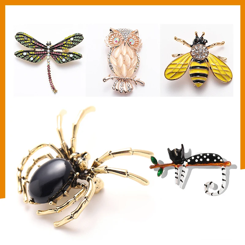 Vintage Animal Brooch for Women Glittering Rhinestone Bee Spider Brooch Brooch Pin Pin Jewelry Best Gift Jewelry
Vintage Animal Brooch for Women Glittering Rhinestone Bee Spider Brooch Brooch Pin Pin Jewelry Best Gift Jewelry