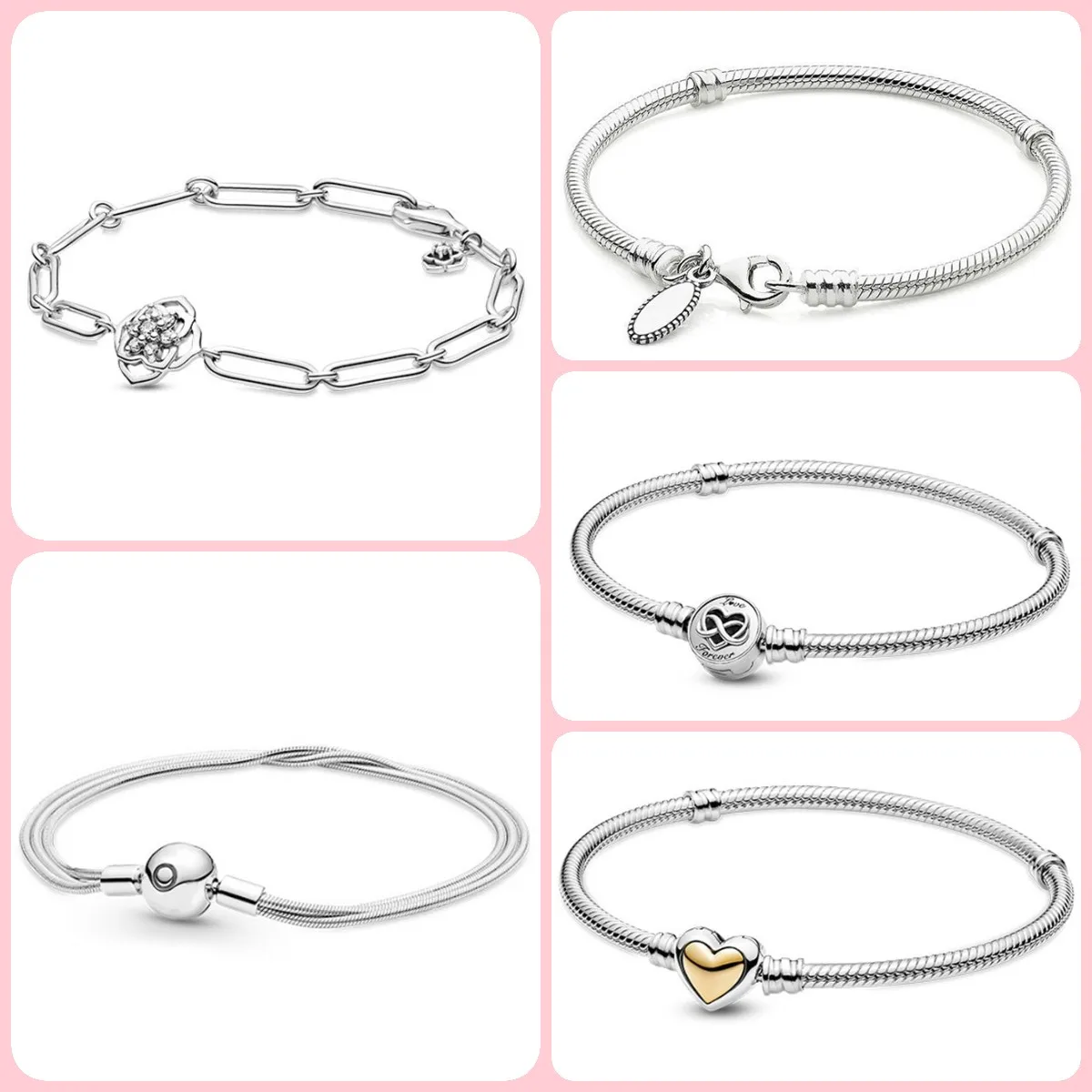 S925 Silver New Love Rose Petal Fashion Pan Bracelet Suitable For Original Womens Holiday Wedding Gift DIY Charm Jewelry
S925 Silver New Love Rose Petal Fashion Pan Bracelet Suitable For Original Womens Holiday Wedding Gift DIY Charm Jewelry