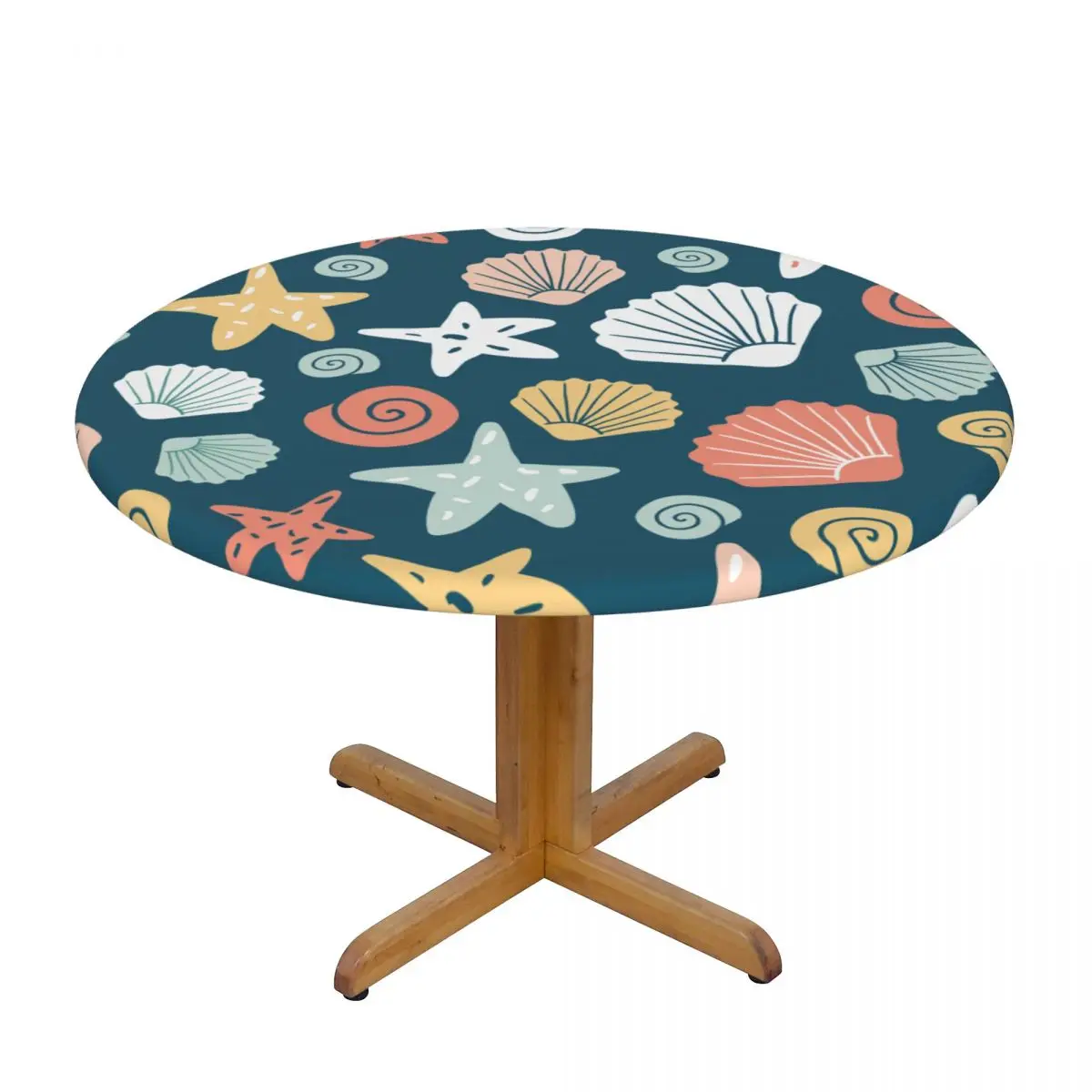 1Pc Waterproof Tablecloths Round Elastic Tablecloth Nautical Shells And Starfish Table Cloth Cover Coffee Table Pad
1Pc Waterproof Tablecloths Round Elastic Tablecloth Nautical Shells And Starfish Table Cloth Cover Coffee Table Pad