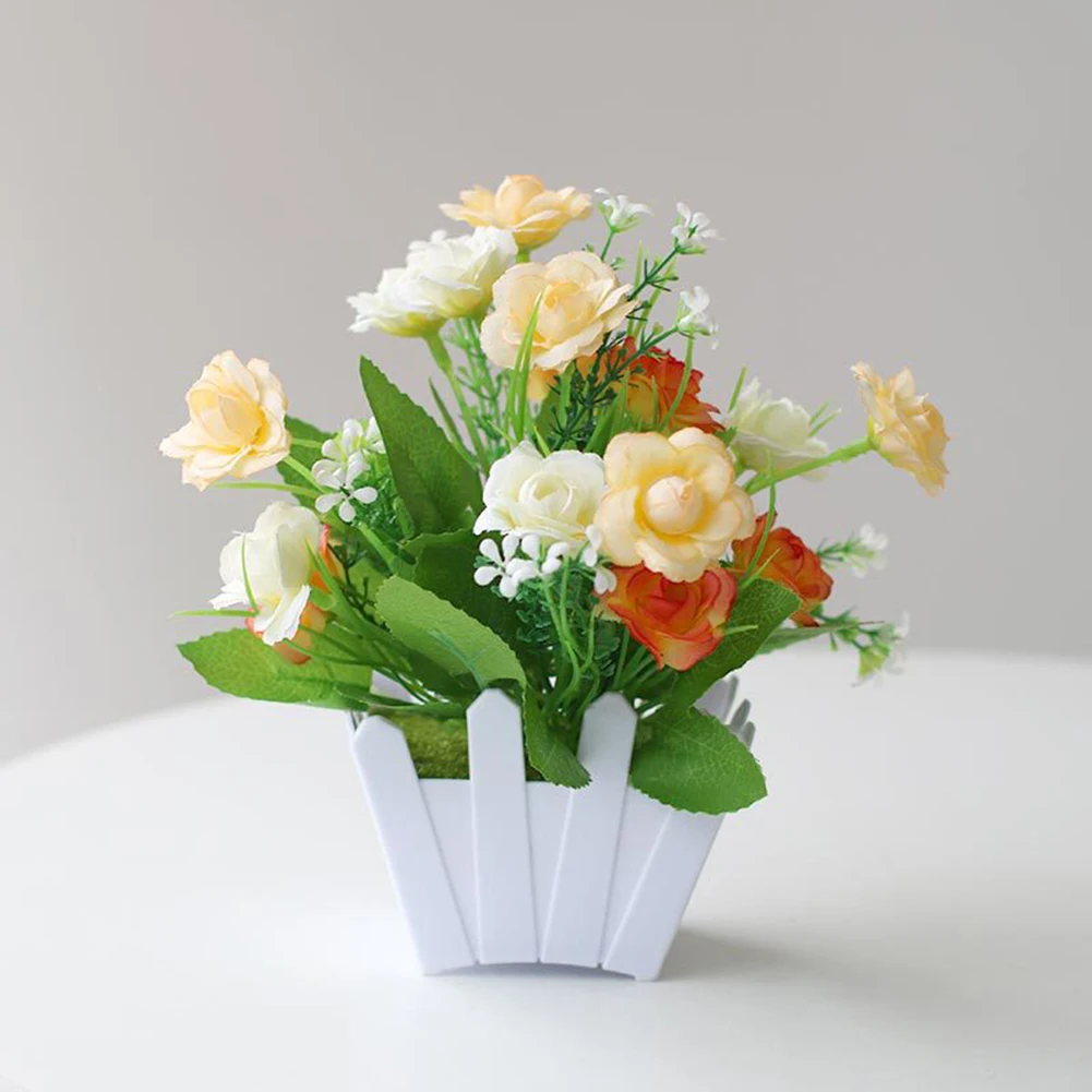 Mini Artificial Flower Plants Bonsai Fake Flowers Potted Ornaments Home Dining Table Wedding Potted Decor Rose Fence Flower Set
Mini Artificial Flower Plants Bonsai Fake Flowers Potted Ornaments Home Dining Table Wedding Potted Decor Rose Fence Flower Set