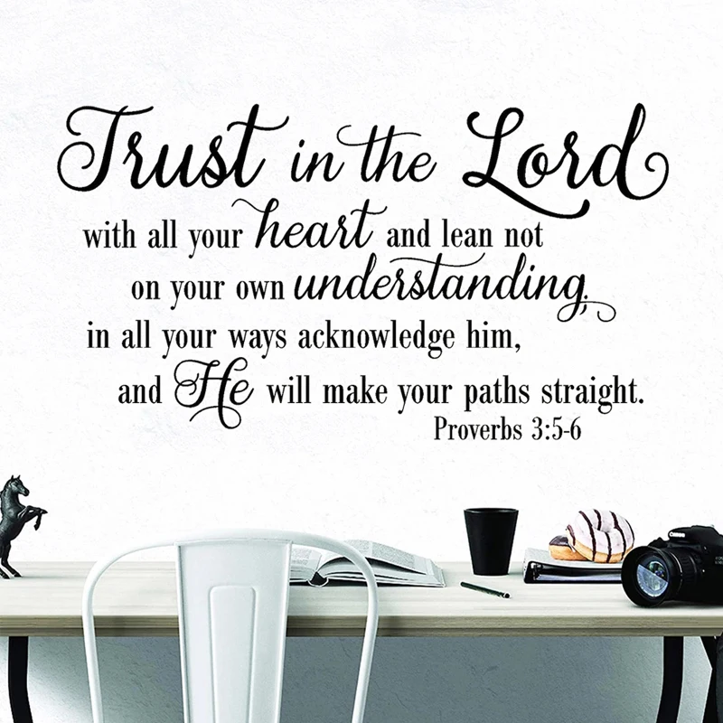 Proverbs 3:5-6 Wall Stickers Trust In The Lord Quotes Vinyl Decal Home Decor Bible Verse Hope Word Jesus Religion Mural
Proverbs 3:5-6 Wall Stickers Trust In The Lord Quotes Vinyl Decal Home Decor Bible Verse Hope Word Jesus Religion Mural