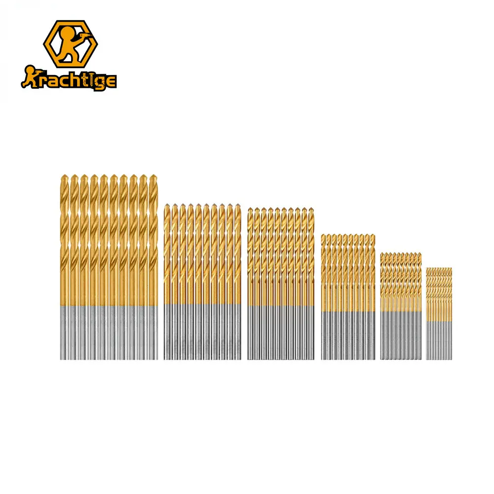 Krachtige 60Pcs Titanium Coated Drill Bit High Speed Steel Drill Bit Straight Shank Drill Twist Drill 1/1.5/2/2.5/3/3.5 mm
Krachtige 60Pcs Titanium Coated Drill Bit High Speed Steel Drill Bit Straight Shank Drill Twist Drill 1/1.5/2/2.5/3/3.5 mm