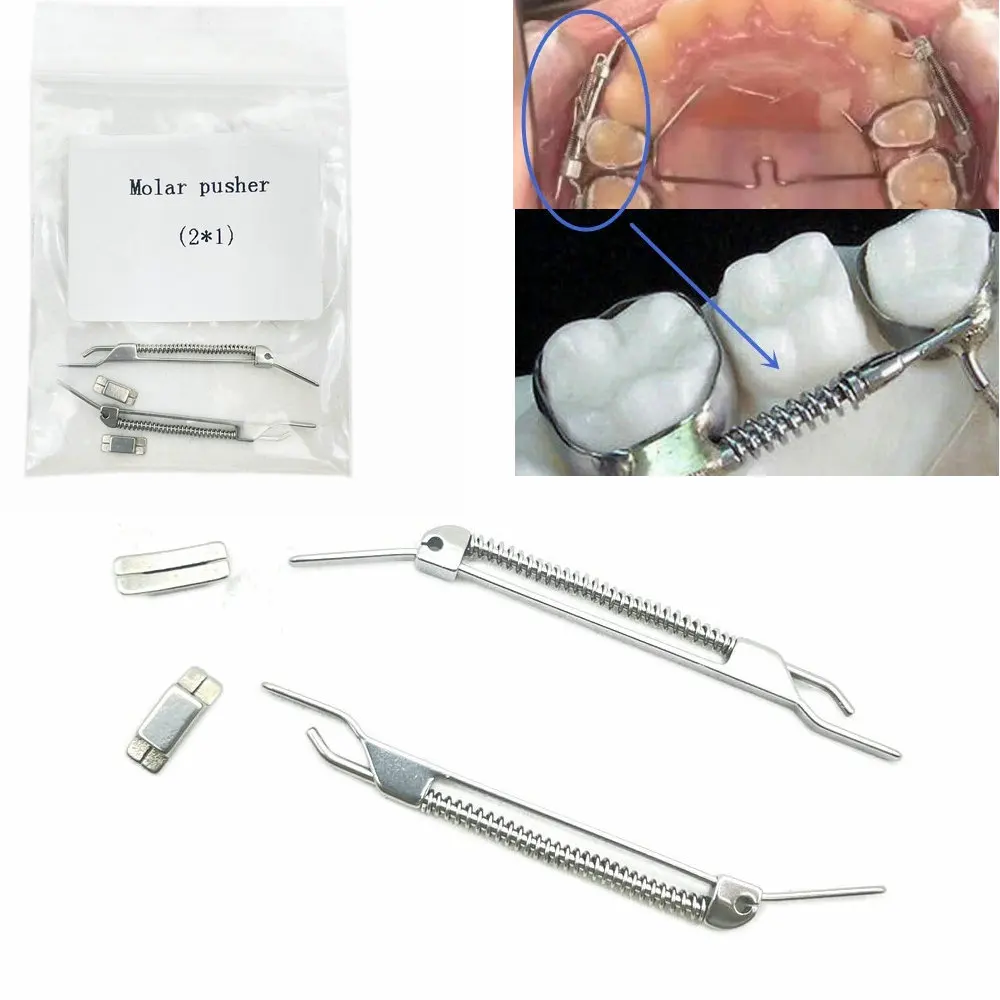 2pcs/pack Dental Orthodontics Molar Pusher Orthodontic Arch Expander Used to Push Molar Back Dental materials
2pcs/pack Dental Orthodontics Molar Pusher Orthodontic Arch Expander Used to Push Molar Back Dental materials
