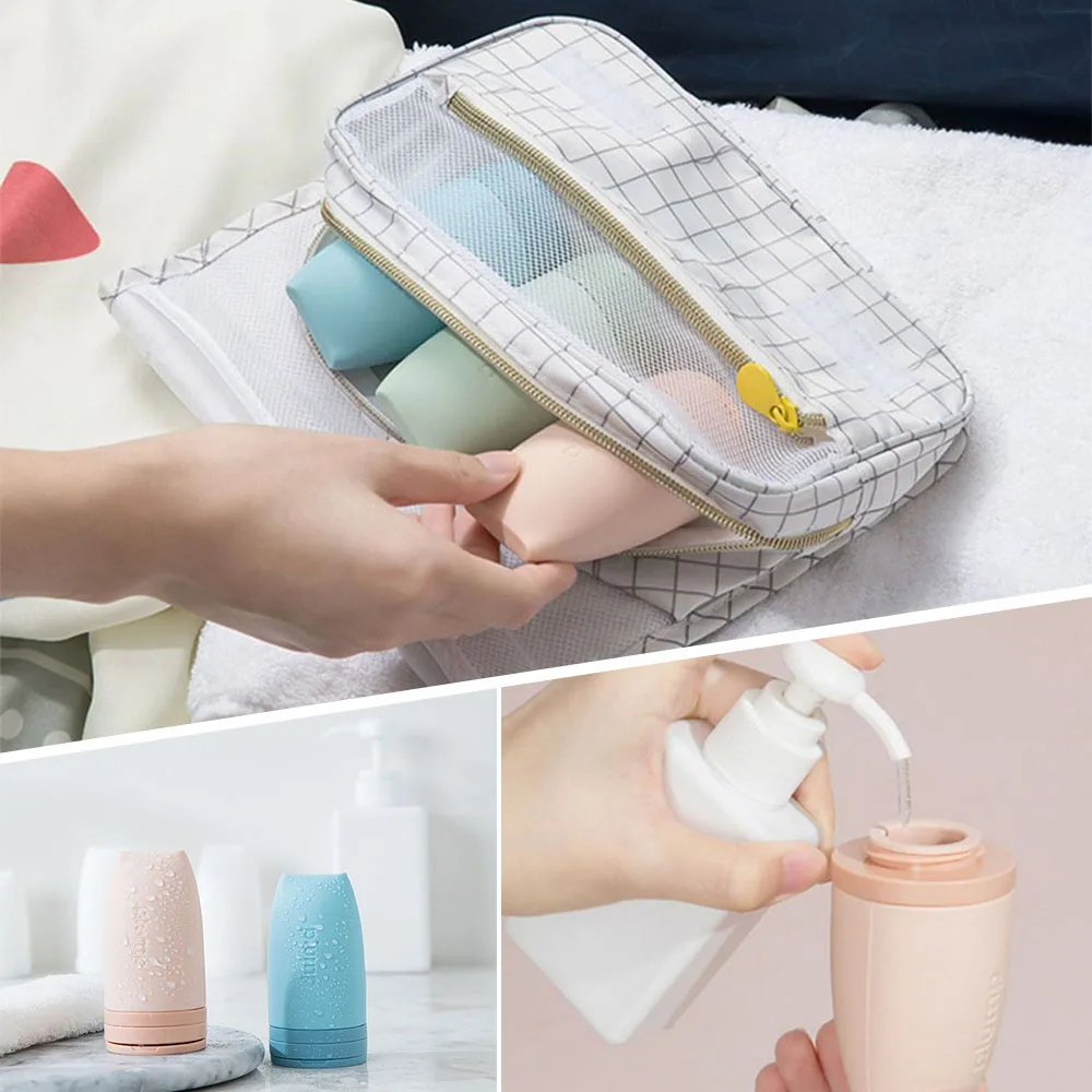 New Portable Silicone Refillable Bottle Mini Travel Packing Press Home Storage Organizer For Shampoo Lotion Squeeze Containe
New Portable Silicone Refillable Bottle Mini Travel Packing Press Home Storage Organizer For Shampoo Lotion Squeeze Containe