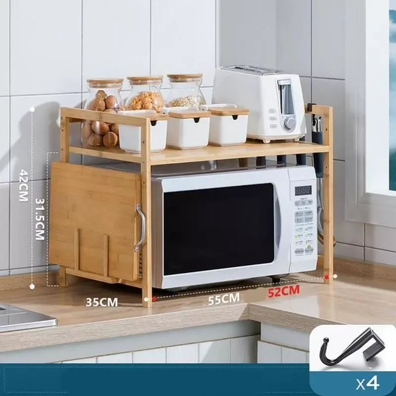 2/3 яруса из бамбука, регулируемая высота, стеллаж для кухни, стеллаж для хранения специй, стеллаж для кухни с 4 крючками
2/3 яруса из бамбука, регулируемая высота, стеллаж для кухни, стеллаж для хранения специй, стеллаж для кухни с 4 крючками