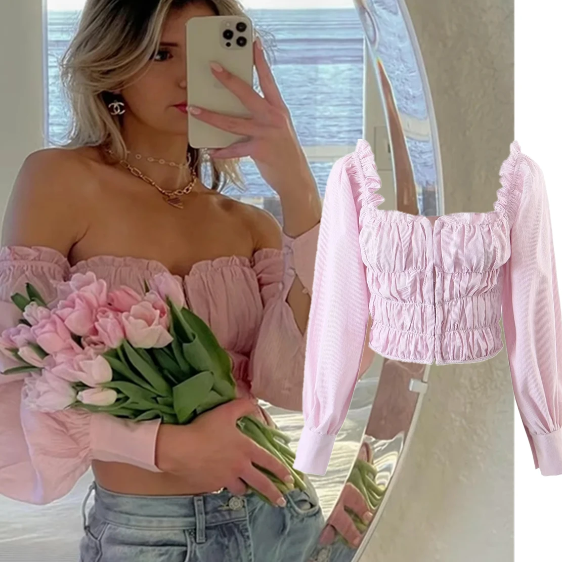 Maxdutti French Style Retro Pleated Pure Cotton Blouse Violet Square Collar Shirt Casual Blouse Women Tops
Maxdutti French Style Retro Pleated Pure Cotton Blouse Violet Square Collar Shirt Casual Blouse Women Tops