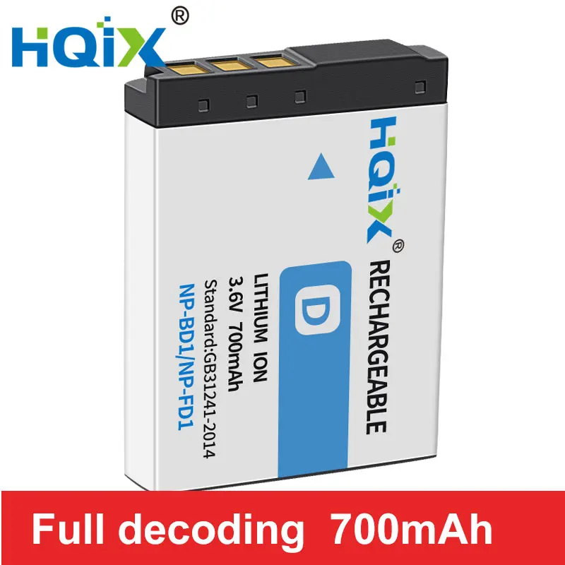 HQIX for Sony DSC-T900 T2 TX1 T75 T77 T90 T200 T300 T500 T700 T70 digital camera NP-BD1 / NP-FD1 Charger Battery
HQIX for Sony DSC-T900 T2 TX1 T75 T77 T90 T200 T300 T500 T700 T70 digital camera NP-BD1 / NP-FD1 Charger Battery