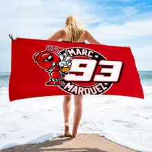 Racing Car Printed Bath Towel Extreme Motorcycle Beach Towel For Boys Teen Quick Dry Microfiber Sunscreen Blanket