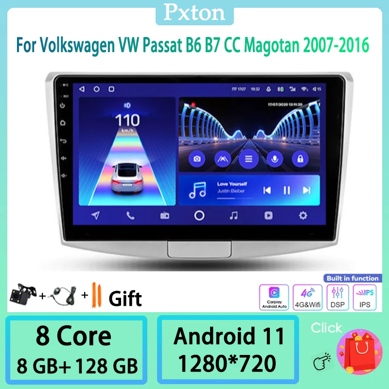 Pxton Android Touch Screen Car Radio Stereo Multimedia Player For Volkswagen VW Passat B6 B7 CC Magotan 2007-2016 Carplay Auto
Pxton Android Touch Screen Car Radio Stereo Multimedia Player For Volkswagen VW Passat B6 B7 CC Magotan 2007-2016 Carplay Auto