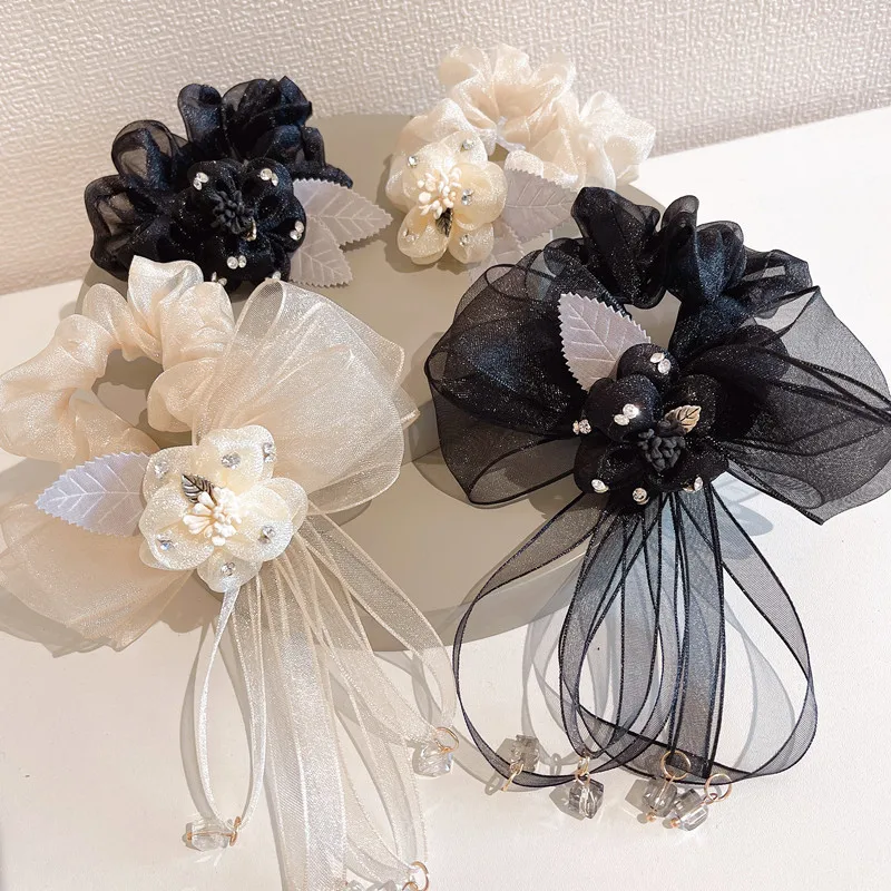 Chiffon Yarn Flower Tassel Scrunchies Summer Hair Tie Elastic Band for Bun Fashion Accessories
Chiffon Yarn Flower Tassel Scrunchies Summer Hair Tie Elastic Band for Bun Fashion Accessories