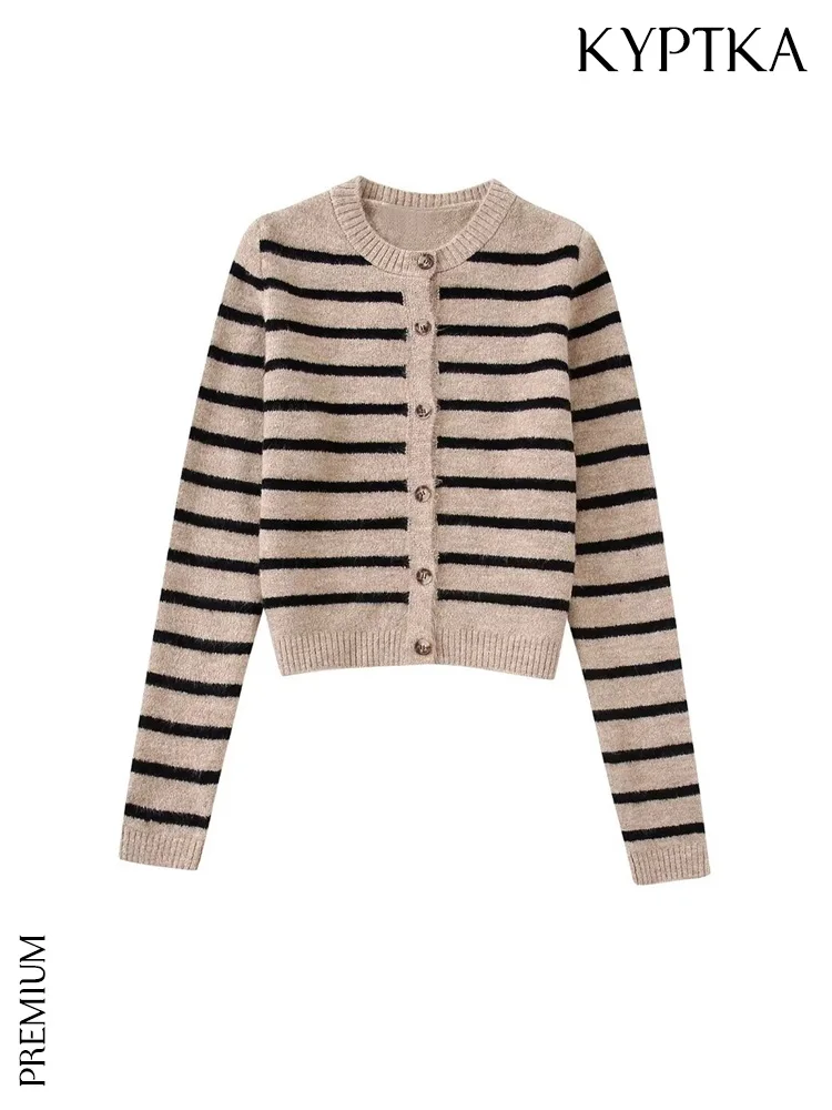 Женский Укороченный кардиган KYPTKA, белый вязаный кардиган в полоску с длинным рукавом и пуговицами спереди, верхняя одежда на лето 2019
Женский Укороченный кардиган KYPTKA, белый вязаный кардиган в полоску с длинным рукавом и пуговицами спереди, верхняя одежда на лето 2019