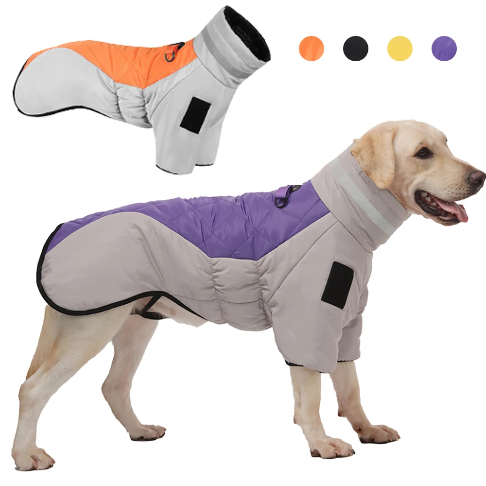 Large Winter Pet Dog Clothes Warm Windproof Dogs Jacket Vest With High Collar Reflective Labrador Thicken Down Jacket Outfits
Large Winter Pet Dog Clothes Warm Windproof Dogs Jacket Vest With High Collar Reflective Labrador Thicken Down Jacket Outfits