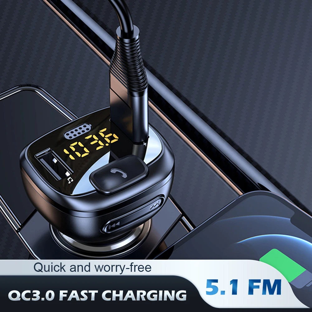 FM Transmitter Bluetooth-Compatible Wireless Car MP3 Player Dual USB QC3.0 Fast Charging TF/USB Input Hands-Free Call Car Radio
FM Transmitter Bluetooth-Compatible Wireless Car MP3 Player Dual USB QC3.0 Fast Charging TF/USB Input Hands-Free Call Car Radio