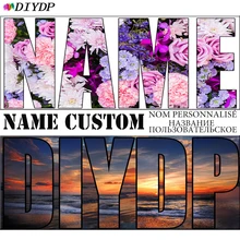 DIYDP Name Letter Photos Custom Diamond Embroidery Full Square/Round Crystal Diamond Painting Cross Stitch Diamond Mosaic Decor