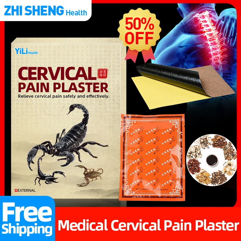 Cervical Neck Pain Scorpion Venom Medical Plaster Patch Relief Cervical Spine Rheumatism Arthritis Muscle Soreness Treatment
Cervical Neck Pain Scorpion Venom Medical Plaster Patch Relief Cervical Spine Rheumatism Arthritis Muscle Soreness Treatment