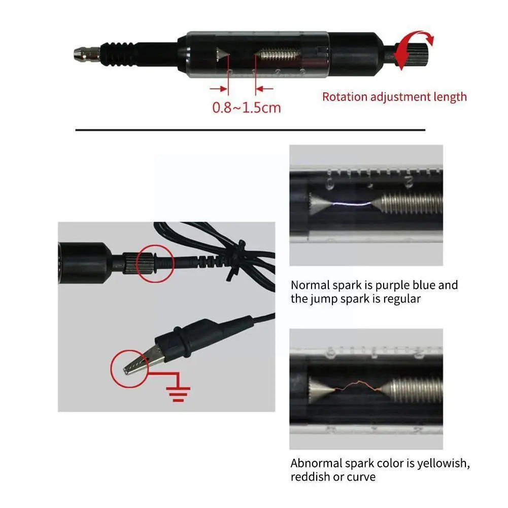 Adjustable Car Spark Range Test Spark Plugs Tester Tester Ignition Coil Repair System Tool Tool Diagnostic Wires Coils A7Q6
Adjustable Car Spark Range Test Spark Plugs Tester Tester Ignition Coil Repair System Tool Tool Diagnostic Wires Coils A7Q6