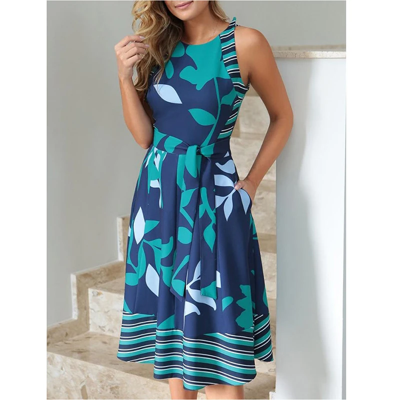 Fitshinling Print Floral Elegant Dress For Women Clothing Fashion Slim Sleeveless Midi Dresses Ladies Wear Fashion Vestidos
Fitshinling Print Floral Elegant Dress For Women Clothing Fashion Slim Sleeveless Midi Dresses Ladies Wear Fashion Vestidos