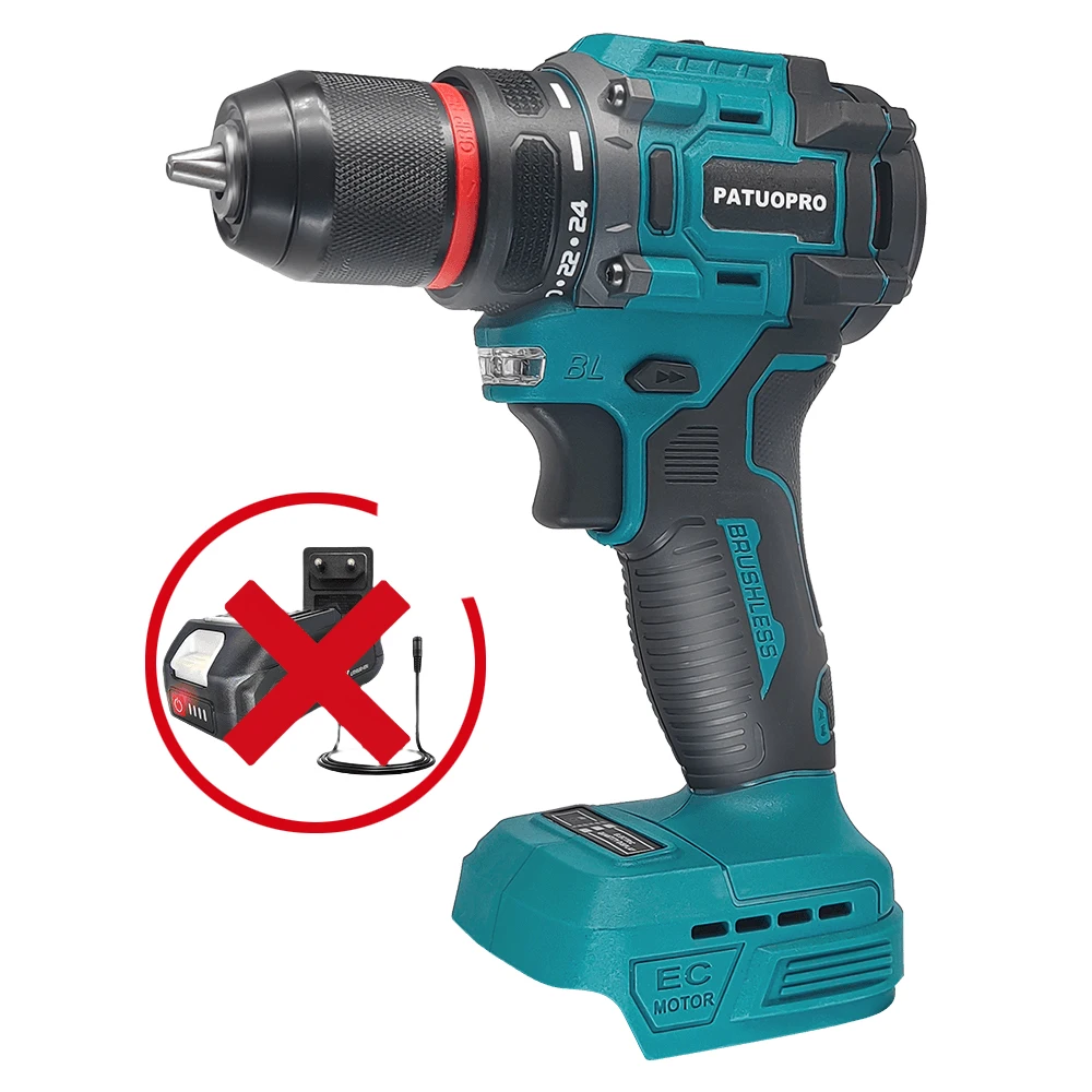 PATUOPRO Бесщеточная аккумуляторная дрель 10 мм
PATUOPRO Бесщеточная аккумуляторная дрель 10 мм