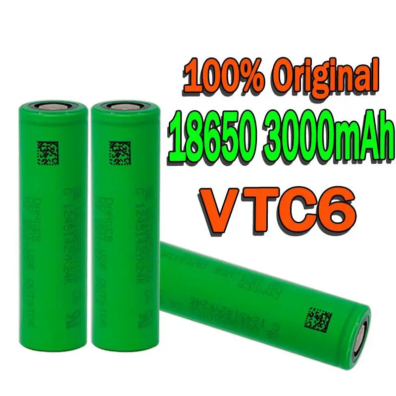 VTC6 3.7V 3000mAh rechargeable Li-ion battery 18650 for Sony US18650VTC6 30A Toys flashlight tools
VTC6 3.7V 3000mAh rechargeable Li-ion battery 18650 for Sony US18650VTC6 30A Toys flashlight tools